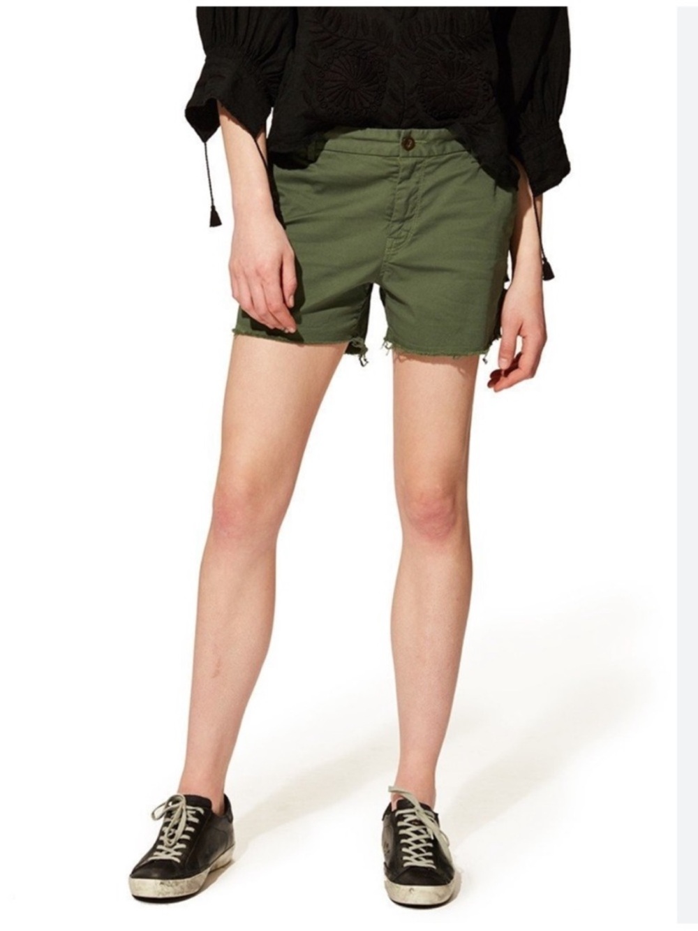 Nili Lotan carpenter shorts in avocado green size 8 - Picture 2 of 9
